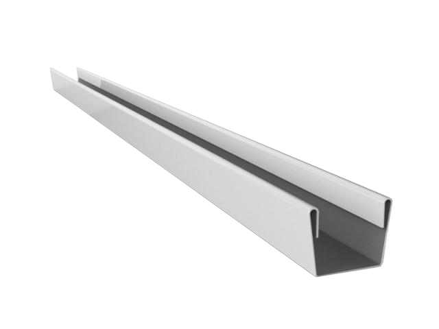 Perfil tipo U partida para panel 80 mm 3 mts